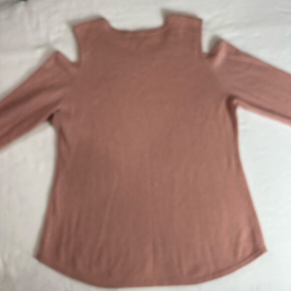 Charter Club Cashmere Women's XL Cold-Shoulder Long Sleeve Sweater Pink - Picture 8 of 8